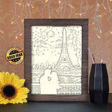 Love in Paris 2 - Paper Cutting Light Box - LightBoxGoodman - LightboxGoodman