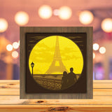 Love In Paris 4 - Paper Cutting Light Box - LightBoxGoodman - LightboxGoodman