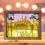 Love In The Park - Paper Cutting Light Box - LightBoxGoodman - LightboxGoodman