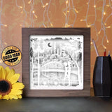 Love In The Park Square - Paper Cutting Light Box - LightBoxGoodman - LightboxGoodman