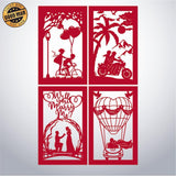 Love Journey 1 - Paper Cut Lantern File - Cricut File - 10x16cm - LightBoxGoodMan - LightboxGoodman