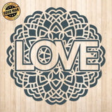 Love Mandala - Cricut File - Svg, Png, Dxf, Eps - LightBoxGoodMan - LightboxGoodman