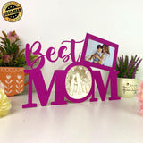 Love Mom 2 - Best Mom Papercut Lightbox File - 11.3x7.4" - Cricut File - LightBoxGoodMan - LightboxGoodman