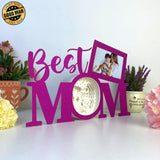 Love Mom - Best Mom Papercut Lightbox File - 11.3x7.4" - Cricut File - LightBoxGoodMan - LightboxGoodman