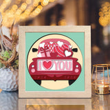 Love Truck 2 – Paper Cut Light Box File - Cricut File - 8x8 Inches - LightBoxGoodMan