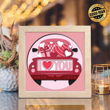 Love Truck 2 – Paper Cut Light Box File - Cricut File - 8x8 Inches - LightBoxGoodMan - LightboxGoodman