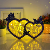 Love You - Double Heart Papercut Lightbox File - 7x10,6" - Cricut File - LightBoxGoodMan - LightboxGoodman