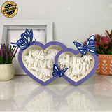 Love You - Double Heart Papercut Lightbox File - 7x10,6" - Cricut File - LightBoxGoodMan - LightboxGoodman