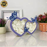 Love You - Double Heart Papercut Lightbox File - 7x10,6" - Cricut File - LightBoxGoodMan - LightboxGoodman