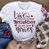 Love You More Than Yesterday - Cricut File - Svg, Png, Dxf, Eps - LightBoxGoodMan - LightboxGoodman