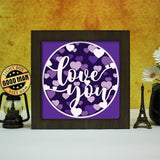 Love You – Paper Cut Light Box File - Cricut File - 8x8 Inches - LightBoxGoodMan - LightboxGoodman