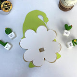 Lucky Gnome - Lucky Gnome Papercut Lightbox File - St Patrick Motif - Cricut File - 10,3x6,3 inches - LightBoxGoodMan - LightboxGoodman