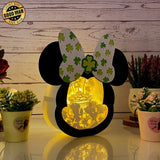 Lucky Mickey Couple 2 - Lucky Minnie Mouse Papercut Lightbox File - St Patrick Motif - Cricut File - 7x7 Inches - LightBoxGoodMan - LightboxGoodman