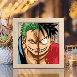 Luffy and Zoro – Paper Cut Light Box File - Cricut File - 8x8 inches - LightBoxGoodMan - LightboxGoodman