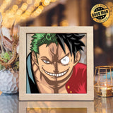 Luffy and Zoro – Paper Cut Light Box File - Cricut File - 8x8 inches - LightBoxGoodMan - LightboxGoodman