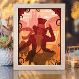 Mad Hatter - Paper Cut Light Box File - Cricut File - 20x26cm - LightBoxGoodMan - LightboxGoodman