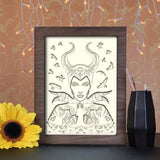 Maleficent 1 - Paper Cutting Light Box - LightBoxGoodman - LightboxGoodman