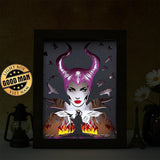 Maleficent - Colored Paper Cut Light Box File - Cricut File - 20x26cm - LightBoxGoodMan - LightboxGoodman