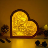 Mama Bear - Heart Papercut Lightbox File - 6,2x6,4