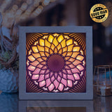 Mandala Sunflower – Paper Cut Light Box File - Cricut File - 20x20cm - LightBoxGoodMan - LightboxGoodman