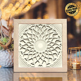 Mandala Sunflower – Paper Cut Light Box File - Cricut File - 20x20cm - LightBoxGoodMan - LightboxGoodman