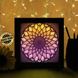 Mandala Sunflower - Paper Cutting Light Box - LightBoxGoodman - LightboxGoodman