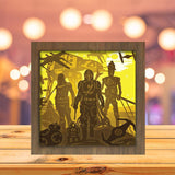 Mandalorian Square - Paper Cutting Light Box - LightBoxGoodman - LightboxGoodman