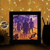 Mandalorian Square - Paper Cutting Light Box - LightBoxGoodman - LightboxGoodman