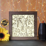 Marvel Square – Paper Cut Light Box File - Cricut File - 20x26cm - LightBoxGoodMan - LightboxGoodman