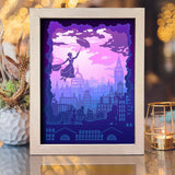 Mary Poppins 2 – Paper Cut Light Box File - Cricut File - 20x26cm - LightBoxGoodMan - LightboxGoodman