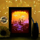 Mermaid 3 - Paper Cutting Light Box - LightBoxGoodman - LightboxGoodman