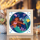 Mermaid 9 - Paper Cut Light Box File - Cricut File - 8x8 Inches - LightBoxGoodMan - LightboxGoodman