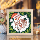 Merry Bright – Paper Cut Light Box File - Cricut File - 20x20cm - LightBoxGoodMan