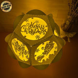 Merry Chistmas 3 - Pentagon 3D Lantern File - Cricut File - LightBoxGoodMan - LightboxGoodman