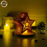 Merry Christmas 1 - 3D Star Lantern File - Cricut File - LightBoxGoodMan - LightboxGoodman