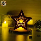 Merry Christmas 1 - 3D Star Lantern File - Cricut File - LightBoxGoodMan - LightboxGoodman