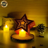 Merry Christmas 1 - 3D Star Lantern File - Cricut File - LightBoxGoodMan - LightboxGoodman