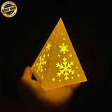 Merry Christmas 1 - Paper Cut Pyramid Lantern File - Cricut File - LightBoxGoodMan - LightboxGoodman