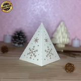 Merry Christmas 1 - Paper Cut Pyramid Lantern File - Cricut File - LightBoxGoodMan - LightboxGoodman