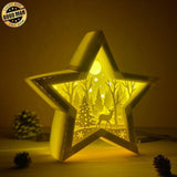 Merry Christmas 1 - Paper Cut Star Light Box File - Cricut File - 20x21cm - LightBoxGoodMan - LightboxGoodman