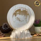 Merry Christmas 2 - 3D Pop-up Light Box Globe File - Cricut File - LightBoxGoodMan - LightboxGoodman