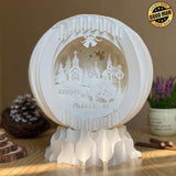 Merry Christmas 3 - 3D Pop-up Light Box Globe File - Cricut File - LightBoxGoodMan - LightboxGoodman