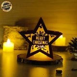 Merry Christmas 3 - 3D Star Lantern File - Cricut File - LightBoxGoodMan - LightboxGoodman