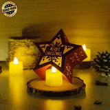 Merry Christmas 3 - 3D Star Lantern File - Cricut File - LightBoxGoodMan - LightboxGoodman