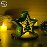 Merry Christmas 4 - 3D Star Lantern File - Cricut File - LightBoxGoodMan - LightboxGoodman