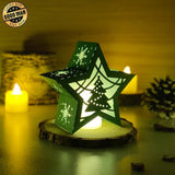 Merry Christmas 4 - 3D Star Lantern File - Cricut File - LightBoxGoodMan - LightboxGoodman