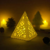 Merry Christmas 4 - Paper Cut Pyramid Lantern File - Cricut File - LightBoxGoodMan - LightboxGoodman