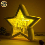 Merry Christmas 4 - Paper Cut Star Light Box File - Cricut File - 20x21cm - LightBoxGoodMan - LightboxGoodman