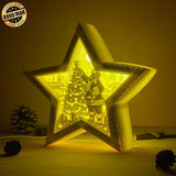 Merry Christmas 5 - Paper Cut Star Light Box File - Cricut File - 20x21cm - LightBoxGoodMan - LightboxGoodman