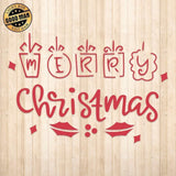 Merry Christmas Card - Cricut File - Svg, Png, Dxf, Eps - LightBoxGoodMan - LightboxGoodman